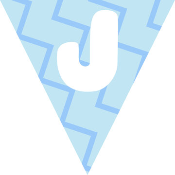 Triangular Flag Bunting Alphabet J