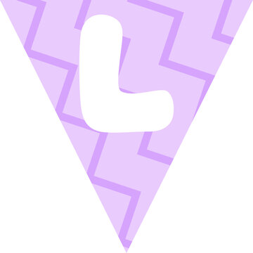 Triangular Flag Bunting Alphabet L