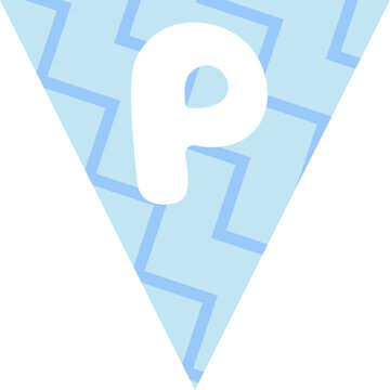 Triangular Flag Bunting Alphabet P