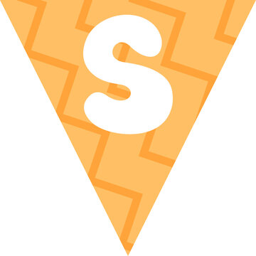 Triangular Flag Bunting Alphabet S