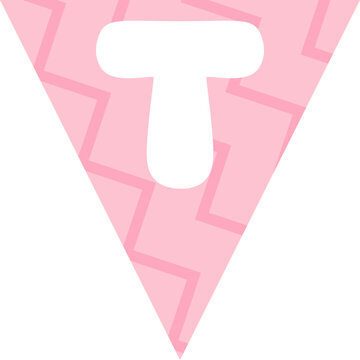 Triangular Flag Bunting Alphabet T
