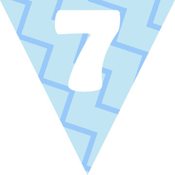 Triangular Flag Bunting Number 7