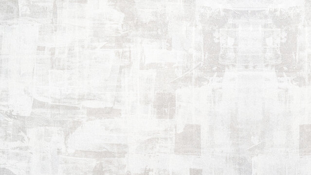 White gray grey grunge bright light stone concrete cement wall, abstract canvas brush painting texture background