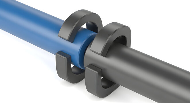 Electromagnetic interference ferrite core suppression filter clamped on electrical data transmission cables for noise reduction and signal integrity