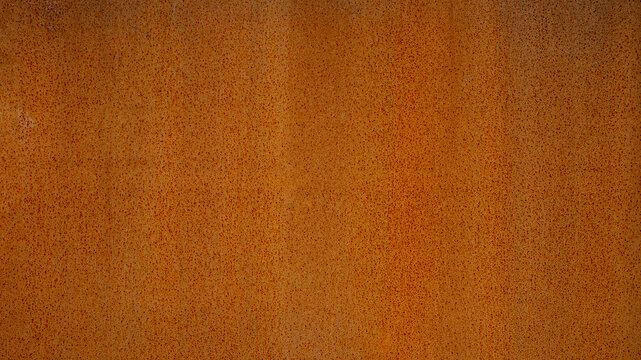 Grunge rusty orange brown metal corten steel stone background texture banner panorama..