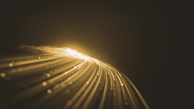 Abstract Swirl Glowing Gold Lines Background
Golden background with abstract beautiful glowing light particles and depth of field blur