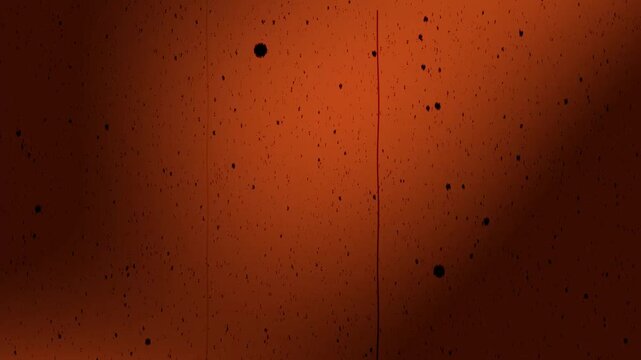 Orange Film Burn Overlay with Vintage Film Dust, Scratches and Analog Texture, Cinematic Light Leak Effect, Retro Old Film Damage Background, Seamless Full HD Loop