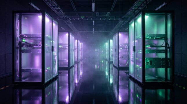 server rack data center cloud computing server room hardware infrastructure network rack server enclosure enterprise it colocation facility server cabinet fiber optic data storage