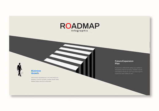 Business Growth Roadmap Infographic with Progressive Steps Illustration