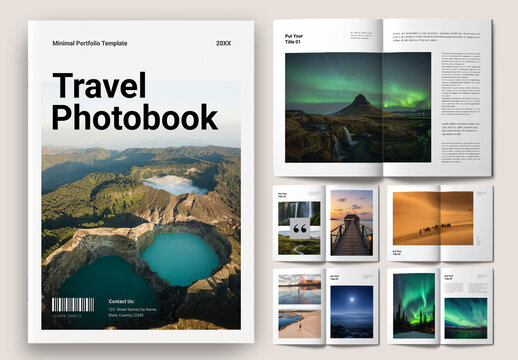 Travel Photobook Layout Template