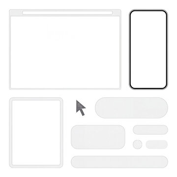 UI UX design wireframe kit elements for web and mobile