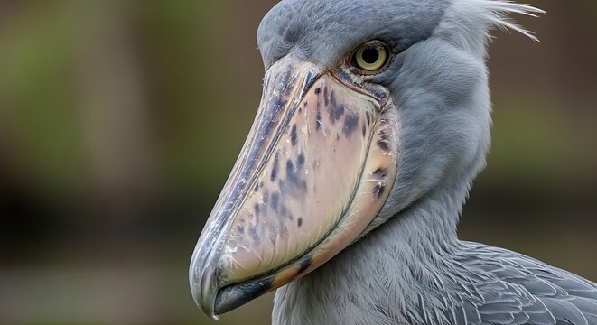 Close-up of Shoebill Stork Bird.