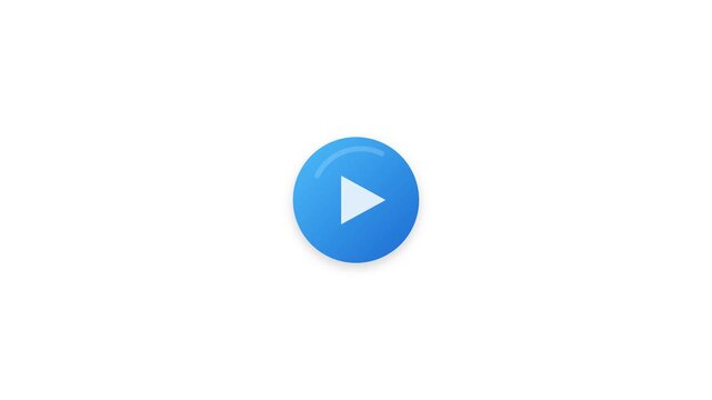 Play button animation indicates video playback begins with glowing ripple motion effect