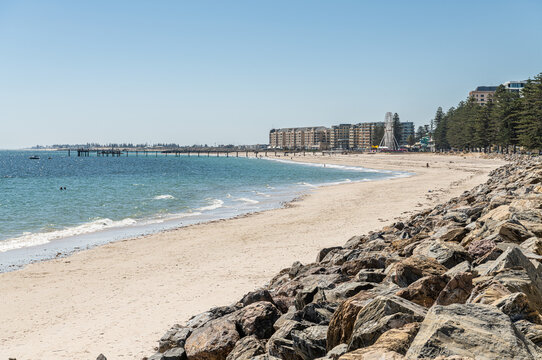 The seafront and jetty at Glenelg, Adelaide, South Australia, Australia -