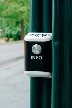 a public information button outdoors