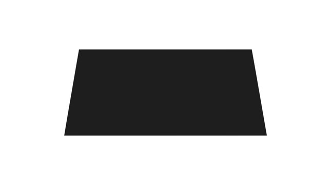 Solid black trapezoid shape on white background.