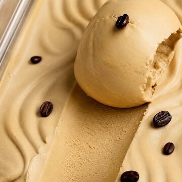 Black Raspberry Chip lce Cream. Isolated on transparent background.