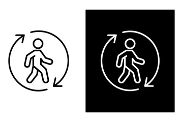 Fototapeta premium Triman sign, Triman recycling icon black and white