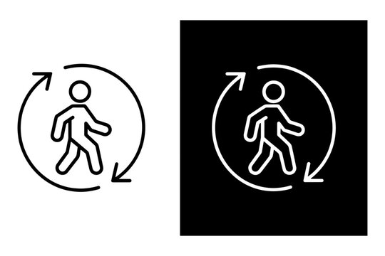 Triman sign, Triman recycling icon black and white