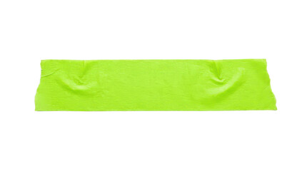 Fototapeta premium Neon green masking tape strip isolated on transparent background