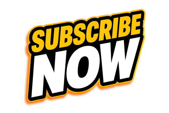 Bold subscribe now button for social media marketing and digital call-to-action campaigns
