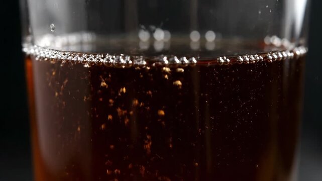 Russian kvass fermented bread drink in glass