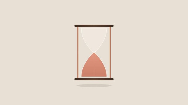 Minimalist hourglasses icons showing different stages of sand flow