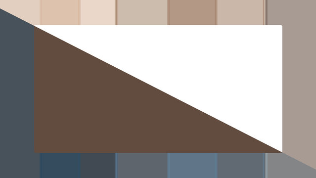 abstract geometric border with transparent and brown diagonal shapes muted blue-gray blocks and vertical bands creating a stark modern subdued mood