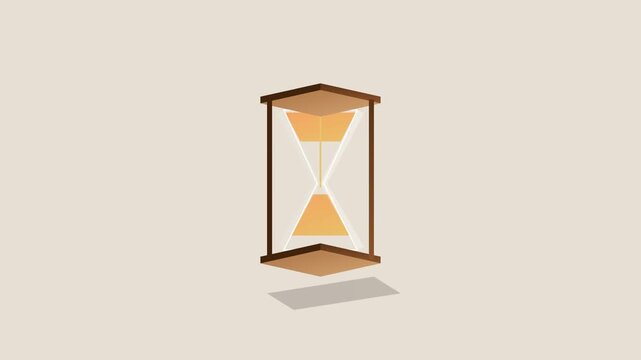 Pixel art hourglasses with flowing sand on a neutral background