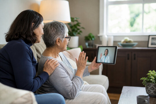 Older Adult Joining Telehealth Visit