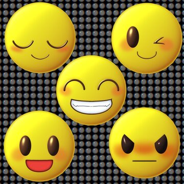 seamless pattern with smiley faces