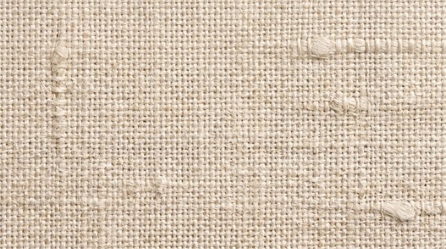 Natural Beige Linen Fabric Texture Background
