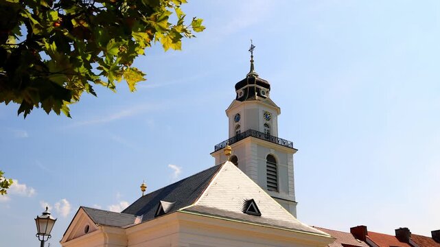 the freedom church of saarbruecken germany 4k video