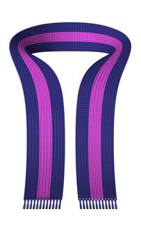 Dise&ntilde;o de bufanda tejida a multiple combinacion de colores