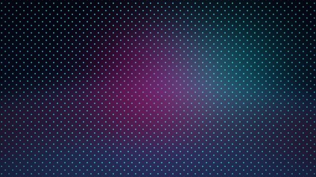 A digital geometric dot pattern shifts colors in a seamless loop