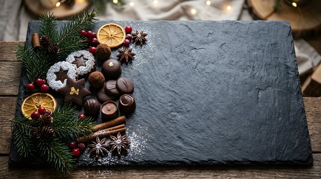 Festive Holiday Scene with Decor, Ornaments, and Cozy Atmosphere
