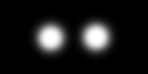 Naklejka premium Binocular View Effect with Two Glowing Circular Lights on Black Background | Realistic Optical Viewfinder Overlay on transparent background