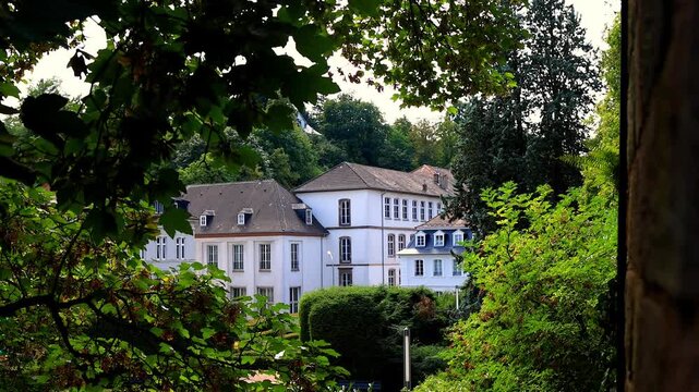 the cityscape of saarbruecken germany 4k video