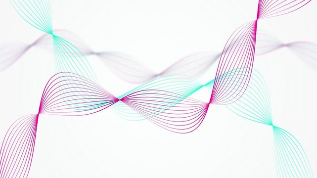 Ribbon like wave bands of parallel vector lines flow in a seamless loop