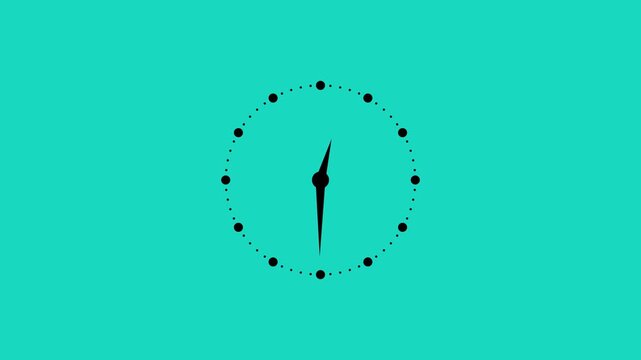 Clock animation icon. Reverse clock animation showing time running.4k