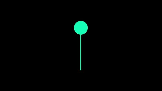 Location Pin Bounce Animation Icon Video &ndash; GPS Map Marker Motion Graphic Loop on black background.4k animation video