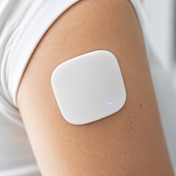 Wearable health sensor patch on the upper arm for remote monitoring