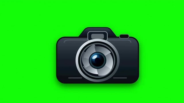 Camera Shutter Flash Animation with Bright Light Burst Effect on Green Screen &ndash; 4K Photography Icon Animation