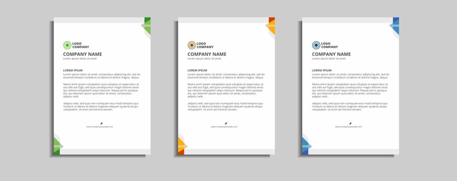 modern corporate letterhead template design