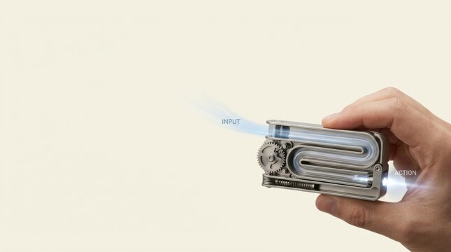 Hand holding a lighter conceptualizing decision latency as shortening the path from information to action