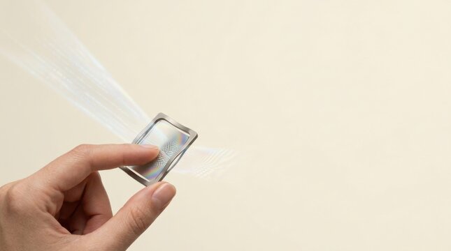 Hand holding cell illustrating real-time personalization instantly reshaping input for a specific contextual use
