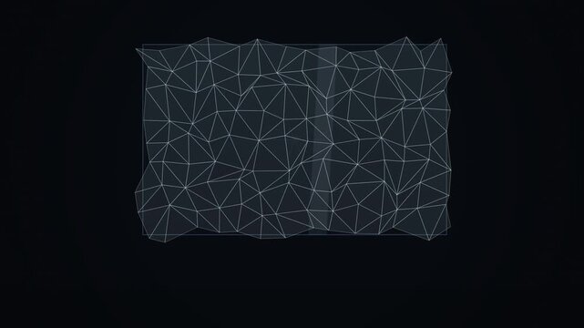 Abstract geometric background with triangular mesh structure