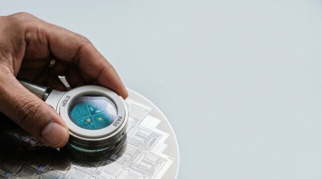 Person holding a compass to illustrate semiconductor yield and manufacturing tolerances in technology production