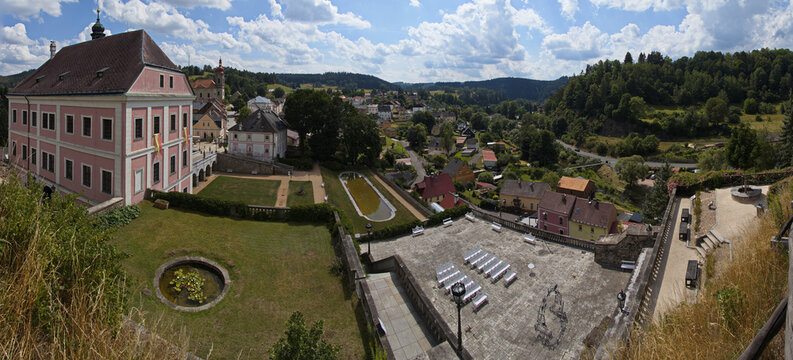 View of Becov nad Teplou from the castle, Karlovy Vary Region, Czech republic,Europe
