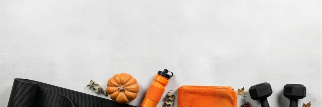 Halloween Orange Notebook and Halloween Stationery on White Banner